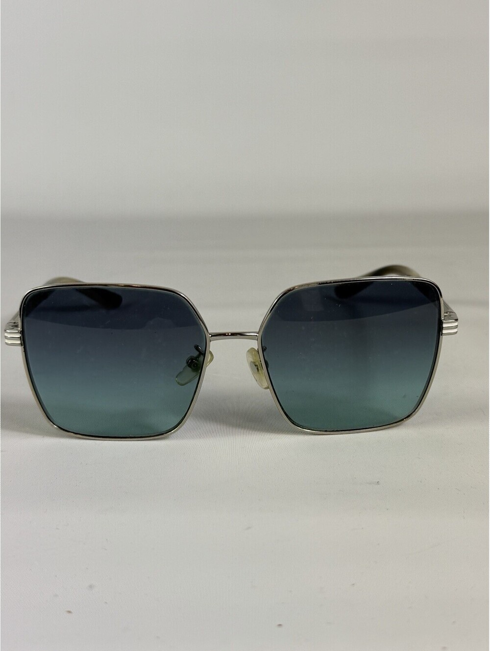 Tory Burch Women's Sunglasses TY6087 33114S Shiny Silver 55mm Square Metal